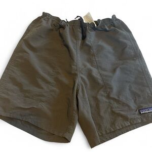 Patagonia Men's Baggies shorts grey/olive color khaki size small with drawstring